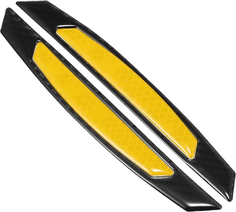 Ergonomic build Unifizz 4 Pcs Car Door Edge Reflective Stickers Protection Guard Strips Universal Car Truck SUV Anti-Collision Sticker Decal Car Side Door Edge Guards Protector Black Yellow Multi-use qualified quality - Image 3
