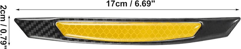 Ergonomic build Unifizz 4 Pcs Car Door Edge Reflective Stickers Protection Guard Strips Universal Car Truck SUV Anti-Collision Sticker Decal Car Side Door Edge Guards Protector Black Yellow Multi-use qualified quality - Image 2