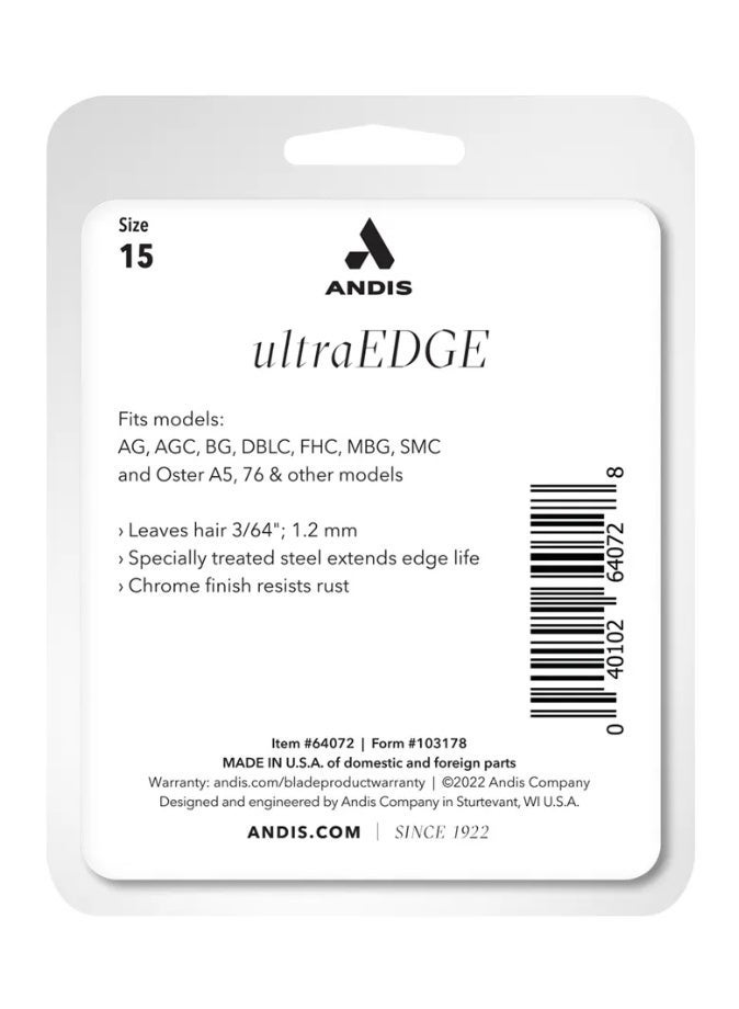 Andis شفرة أنديس ألترا إيدج® القابلة للفك - الحجم 15 (1.2 مم) - Image 5