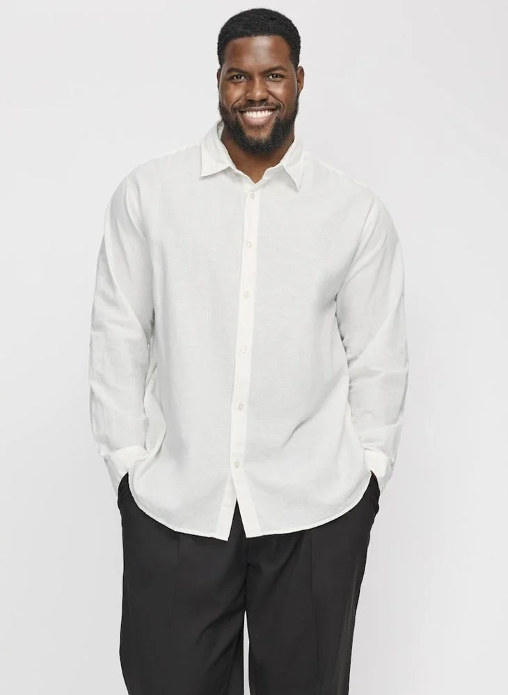 JACK & JONES Solid Regular Fit Full Sleeve Shirt