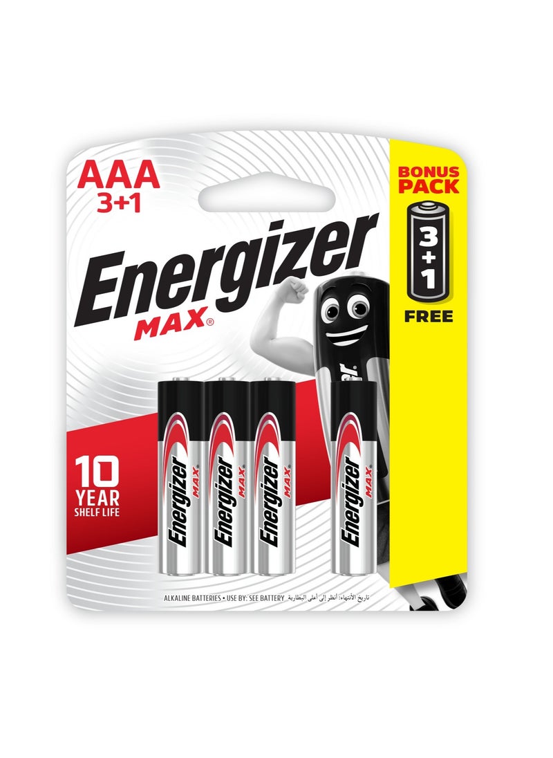Energizer - 3 AAA Max + 1 AAA Free - Image 1