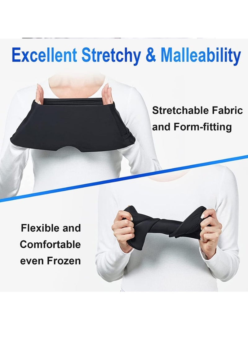 Migraine Relief Cap, All Around Gel Covered Reusable Headache Relief Cap, Black Migraine Cap for Headache Relief, Puffy Eyes - Image 2