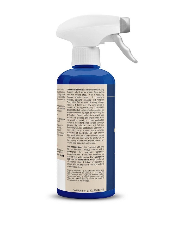 Vetericyn Vetericyn Plus Livestock Utility Gel Spray | Sprayable Hydrogel Wound Care, Teat Spray, Dermal Irritation Relief, Non-Toxic and Antibiotic-Free Formula, Safe for All Animals. 16 ounces - Image 2