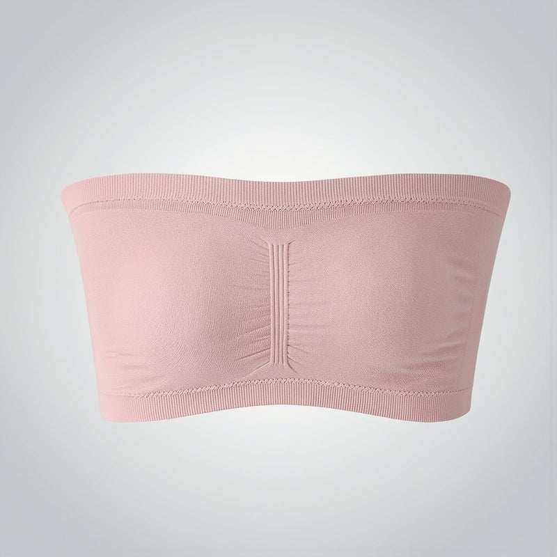 Strapless Bandeau Bra Strong Support No Slip Removable Pads Lightweight S - Image 2