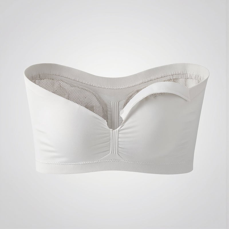 Strapless Bandeau Bra Strong Support No Slip Removable Pads Lightweight S - Image 4