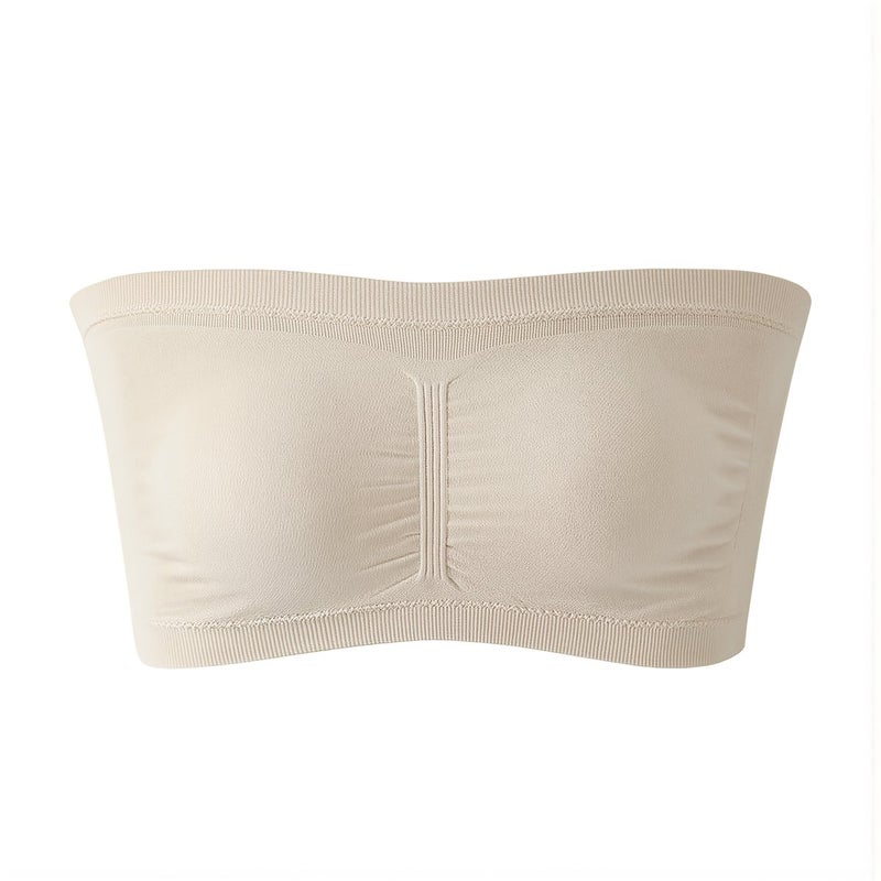 Strapless Bandeau Bra Strong Support No Slip Removable Pads Lightweight S - Image 5