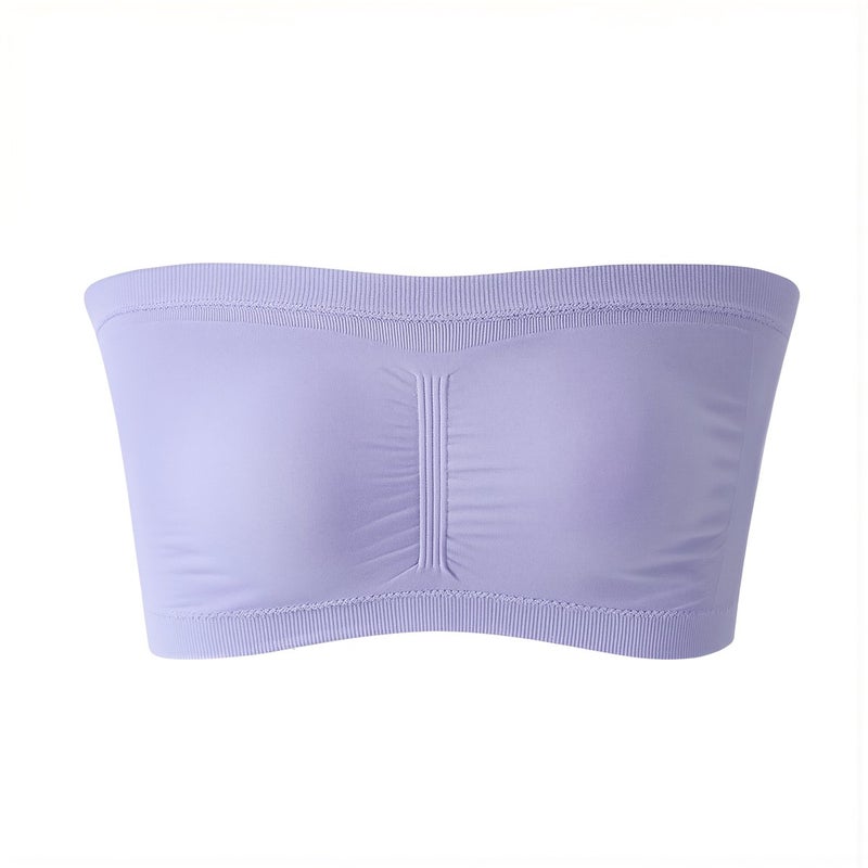 Strapless Bandeau Bra Strong Support No Slip Removable Pads Lightweight S - Image 3