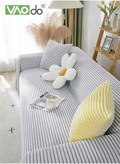 VAOdo Simple Sofa Cover Simple Shape Double-Sided Use Of Sofa Cover One Piece Bedding Easy To Take Care Of Multi-Functional Blanket Shawl Sofa TowelBlue  - Image 4