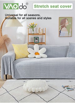 VAOdo Simple Sofa Cover Simple Shape Double-Sided Use Of Sofa Cover One Piece Bedding Easy To Take Care Of Multi-Functional Blanket Shawl Sofa TowelBlue  - Image 3