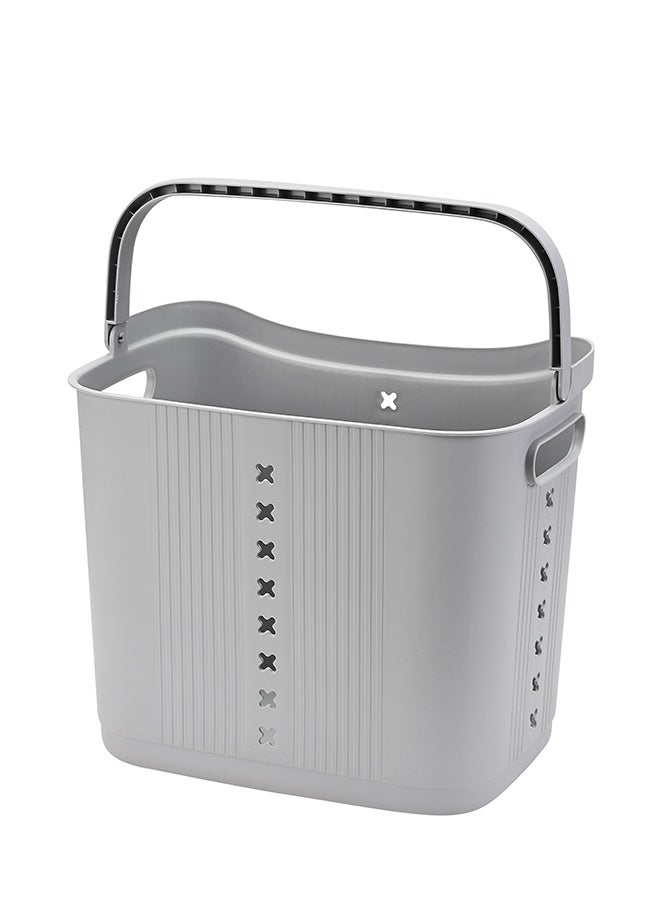 LAWAZIM Plastic Laundry Basket - Grey - 35L Laundry Hamper with Comfortable Handles, Easy-Clean Surface, Durable Build, and Ventilated Design - for Clothes, Storage, Bathrooms, and Home Organization - Image 2
