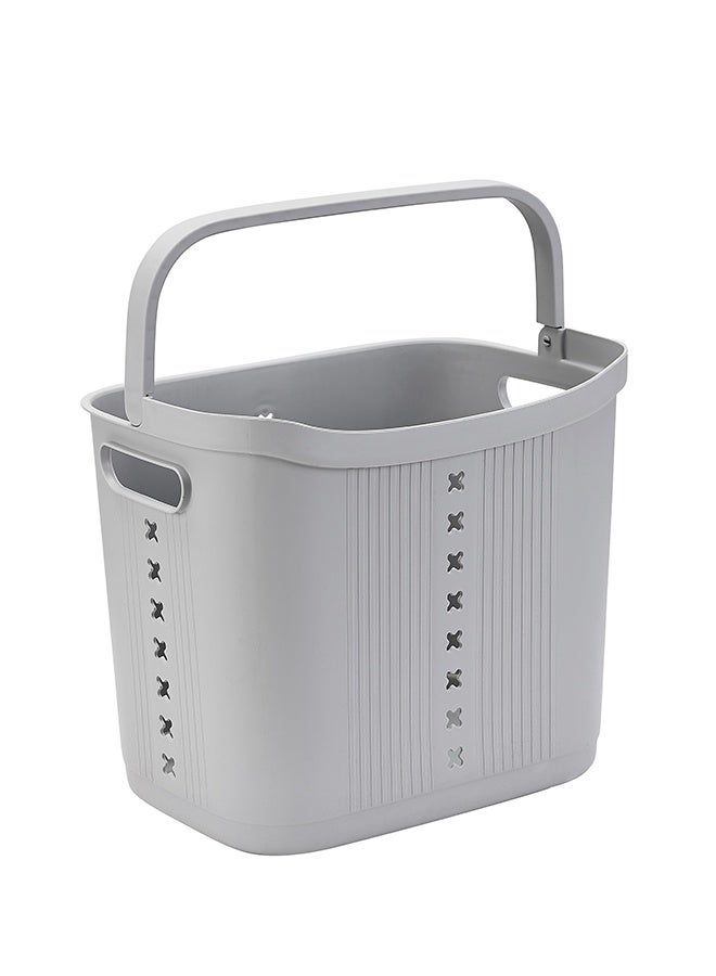 LAWAZIM Plastic Laundry Basket - Grey - 35L Laundry Hamper with Comfortable Handles, Easy-Clean Surface, Durable Build, and Ventilated Design - for Clothes, Storage, Bathrooms, and Home Organization - Image 5