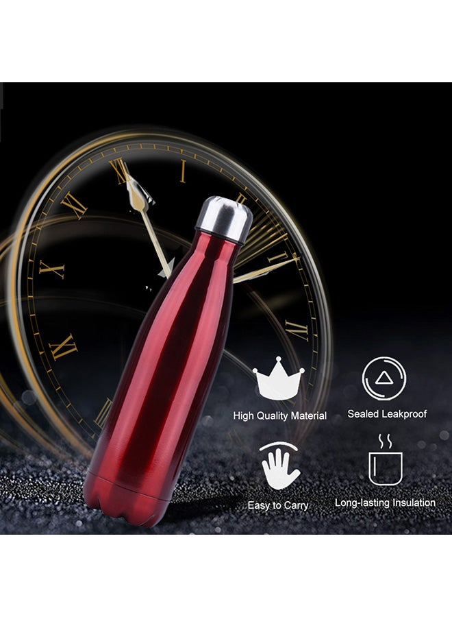 Thermal Insulated Water Bottle Red/Silver - Image 3