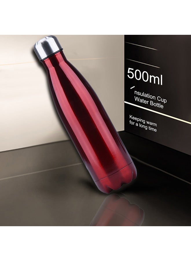 Thermal Insulated Water Bottle Red/Silver - Image 4