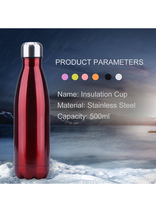Thermal Insulated Water Bottle Red/Silver - Image 2