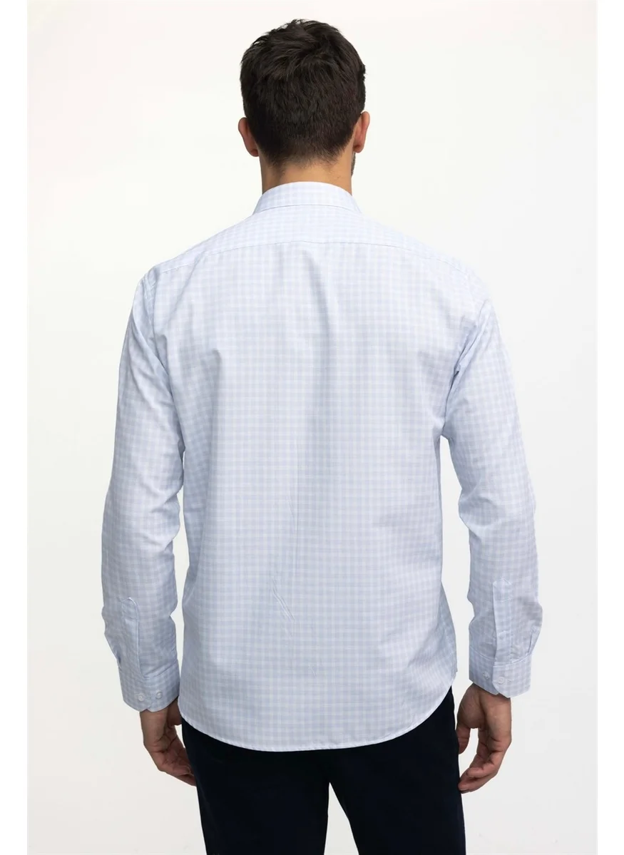 Tudors Classic Fit Comfortable Slim Striped Cotton Tie Collar Men's Shirt