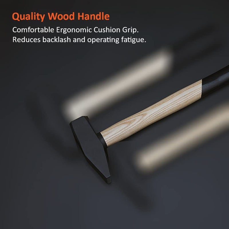 Harden 1000 grams 1KG Professional Machinist Hammer With Wood Handle Forged Carbon Steel Head 590020 - Image 5
