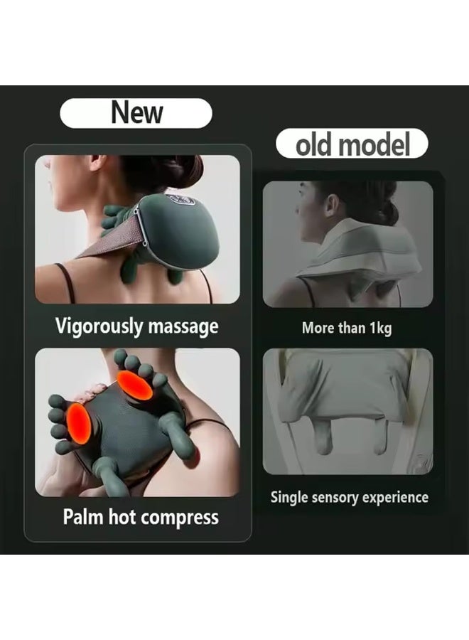 N7 Shoulder and Neck Massager, Neck Massager for Pain Relief Deep Tissue with Two-Speed Temperature Adjustment Dual-Zone Heat, Back and Leg Massagers with Simulation Palm, Useful Gift - Image 5