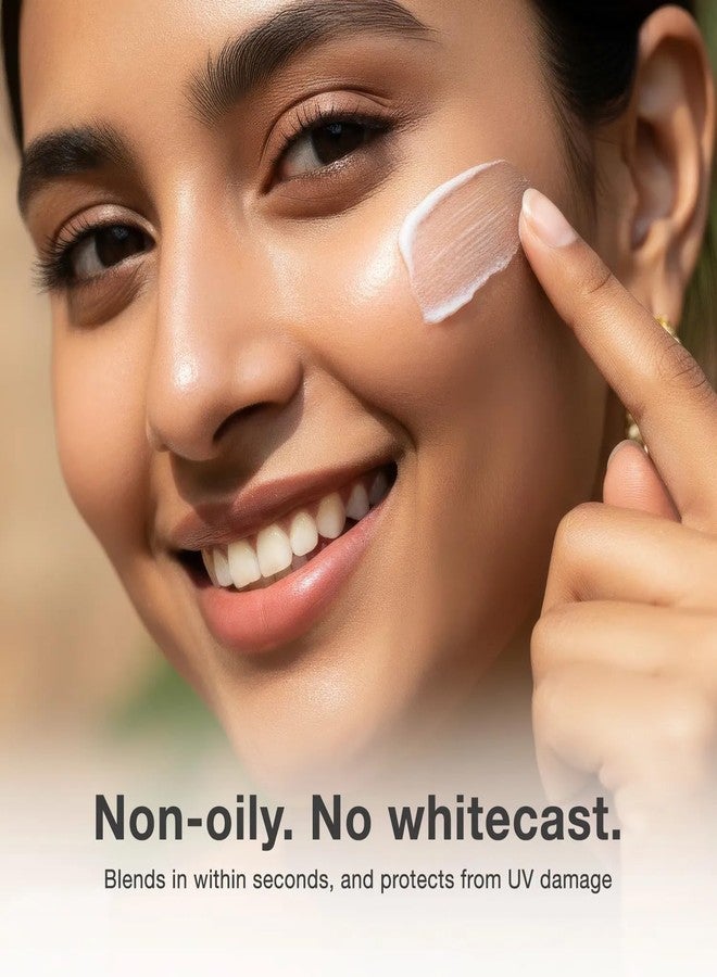 Good Vibes Vitamin C SPF 50 PA++++ Sunscreen | Brightening & Hydrating | 3% Niacinamide + Hyaluronic Acid | No White Cast, Lightweight & Non-Sticky | Daily Glow Sun Protection For All Skin Types - 50 gm - Image 4