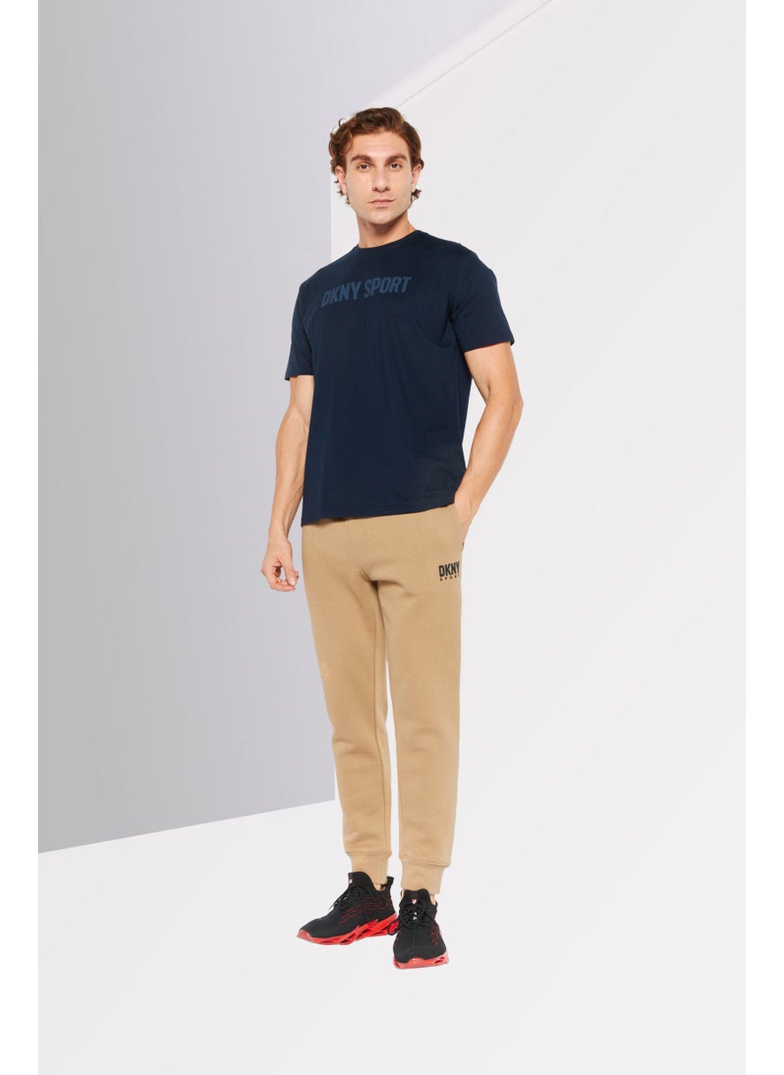 DKNY Sport Men Sportswear Fit Brand Logo Outdoor Sweatpants, Tan  - Image 2