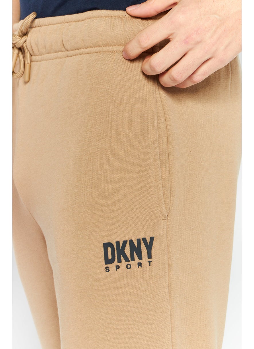 DKNY Sport Men Sportswear Fit Brand Logo Outdoor Sweatpants, Tan  - Image 3