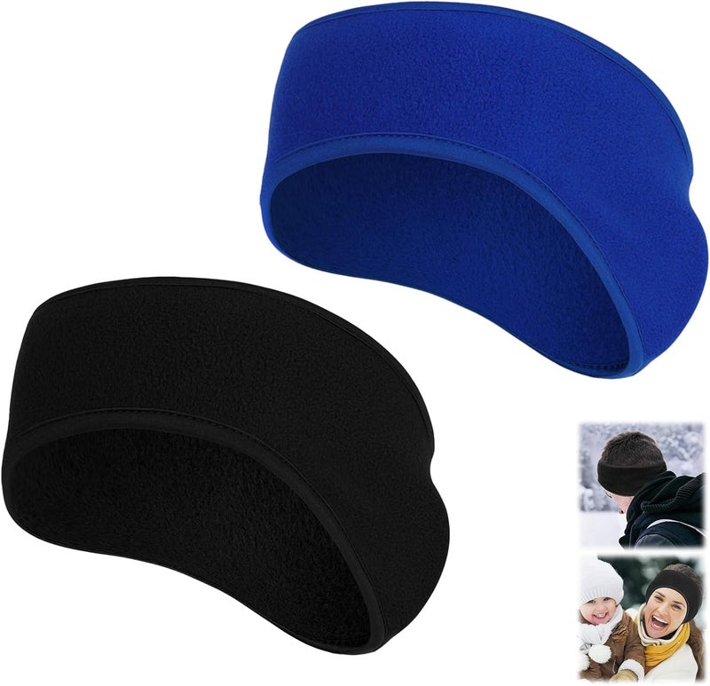 Komake Ear Warmers Headband, Fleece Earmuffs Running Headband Winter Ear Covers Moisture Wicking Ski Sport Headband for Men & Women (19.2 inches, One Size, Cycling) - Image 1
