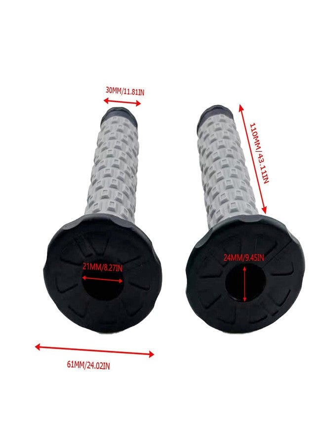 HJSIUTV Universal 7/8 Inch Motorcycle Hand Grips Cover Protectors Dirt Bike Throttle Bar Grip Compatible with Kawasaki KX60 KX125 KX250F Suzuki DRZ125L DR650 YZ250F WR250R TTR110 CR80R CRF150R (Gary) - Image 2