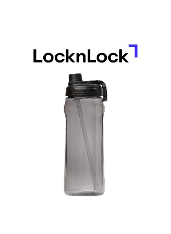 LocknLock Active 2L Black Water Bottle - Durable, Easy Grip, Leak-Proof with Hidden Finger Loop - Image 1