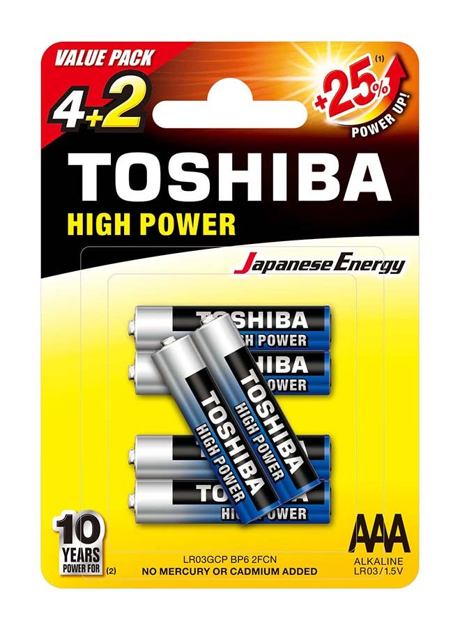 Toshiba Toshiba High Power LR 03 AAA  4 +2  - Image 1