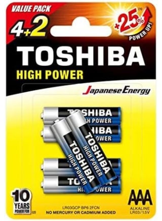 Toshiba High Power LR 03 AAA  4 +2 - view 3