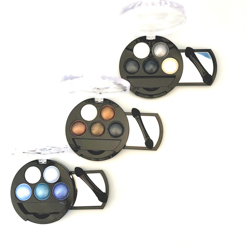 Mallofusa 5 Colors Eye Shadow Powder Metallic Shimmer Eyeshadow Palette (Galaxy Silver) 4.7oz - Image 4
