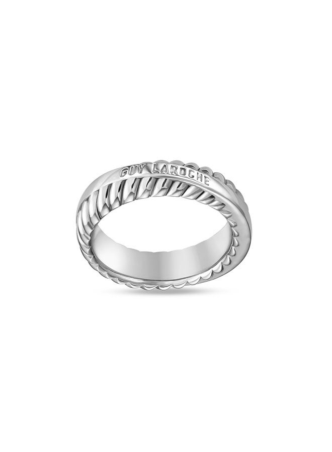 Guy Laroche William Silver Stainless Steel Ring for Men 62mm - Image 1