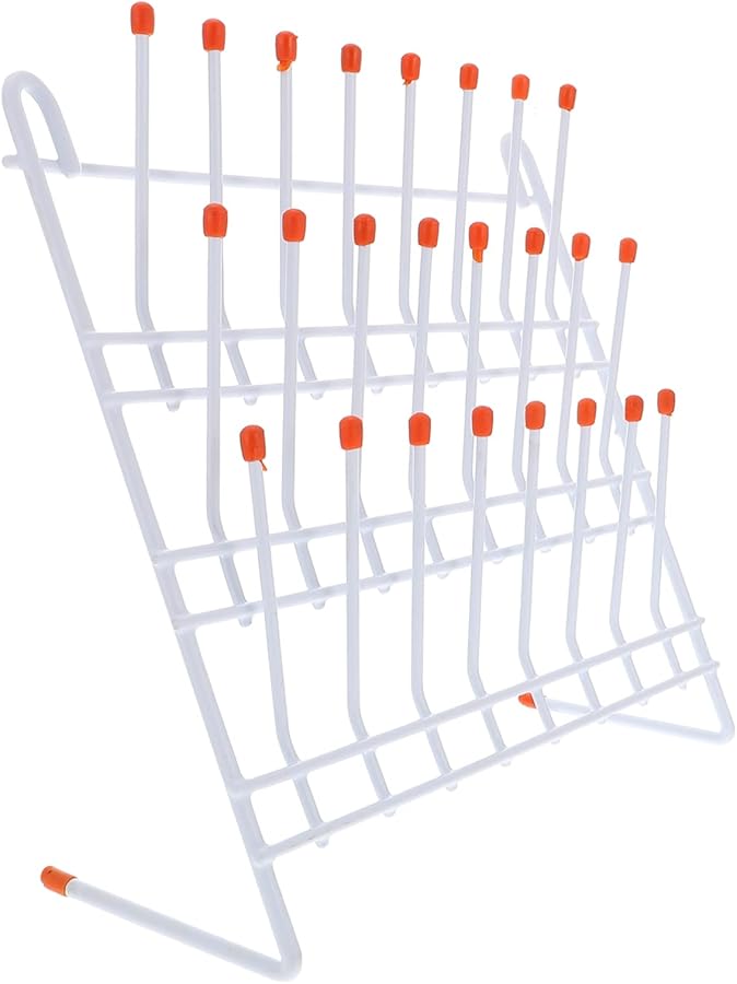 Wall Mounted Detachable Pegs Laboratory Drying Rack for Test Tubes and Utensils - Image 1