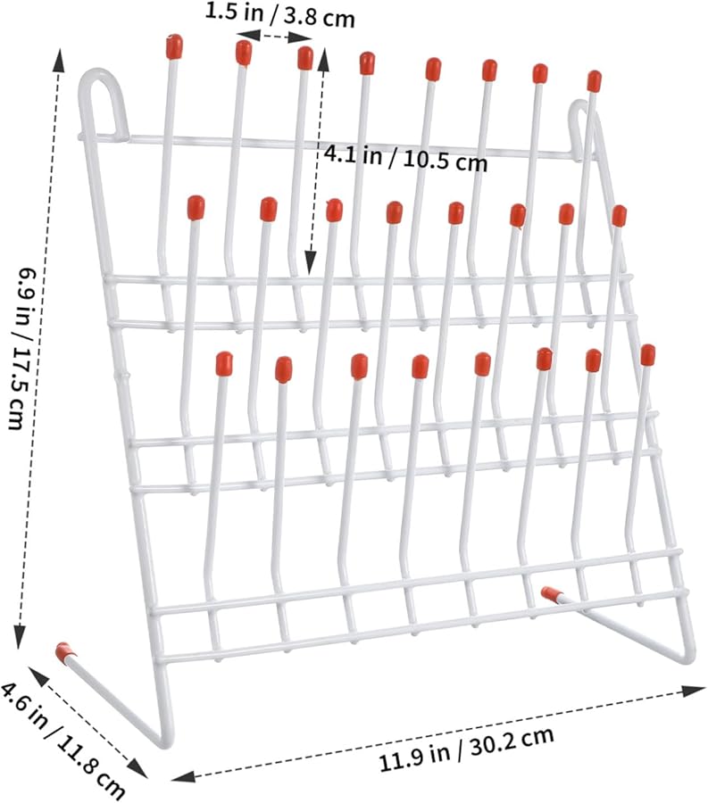Wall Mounted Detachable Pegs Laboratory Drying Rack for Test Tubes and Utensils - Image 3