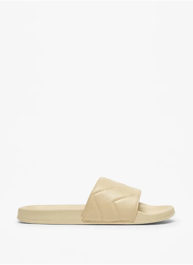 Celeste Womens Quilted Slip-On Slides