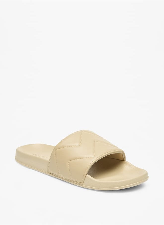 Celeste - Womens Quilted Slip-On Slides - Image 1