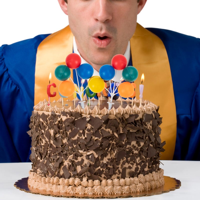 8 قطع كعكة يختار كب كيك للحلوى إدراج أديهات البالون - Image 3