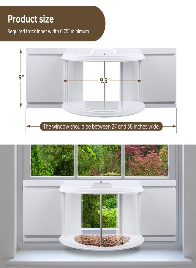 JOYSEUS Window Bird Feeder, 180° Clear View Bird Feeder, Durable and Elegant in-Window Bird Feeder for Watching Birds - Embrace The Delight of Bird Feeder. - Image 3