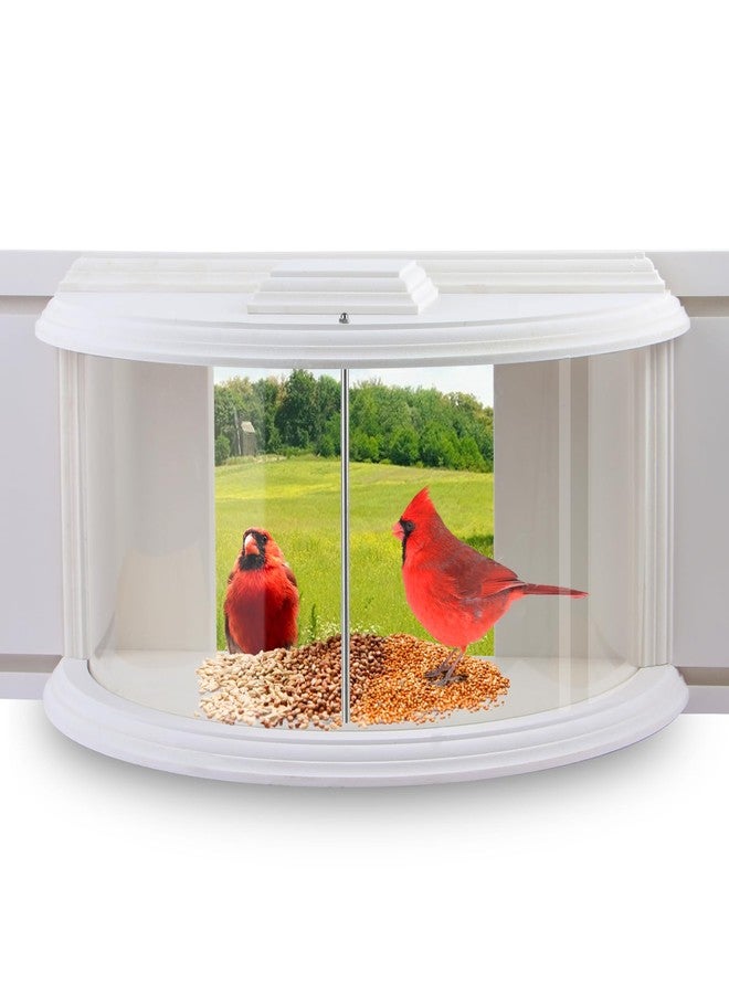 JOYSEUS Window Bird Feeder, 180° Clear View Bird Feeder, Durable and Elegant in-Window Bird Feeder for Watching Birds - Embrace The Delight of Bird Feeder. - Image 1