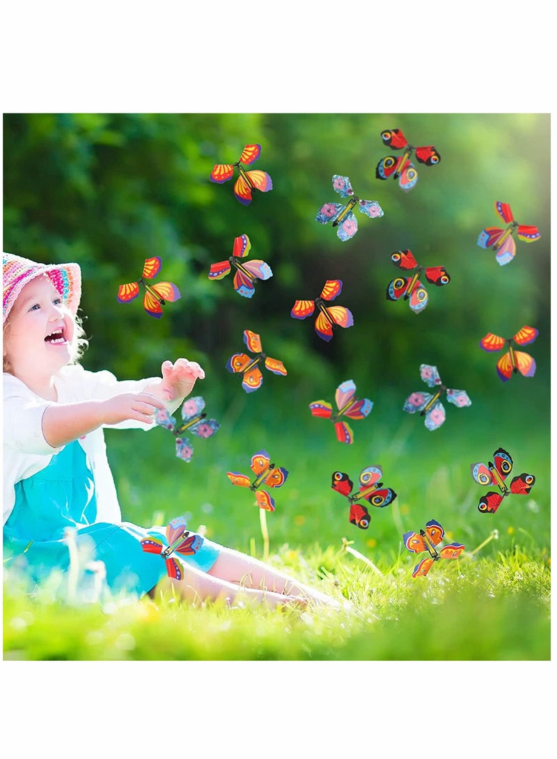KASTWAVE Butterfly, Magic Fairy Flying Butterfly, Magic Flying Butterfly Card, Surprise Gift in The Book, Rubber Band Powered Butterfly, Wind Up Butterfly, Flyers Butterflies, for Party 30 Pieces (Retro Style) - Image 4