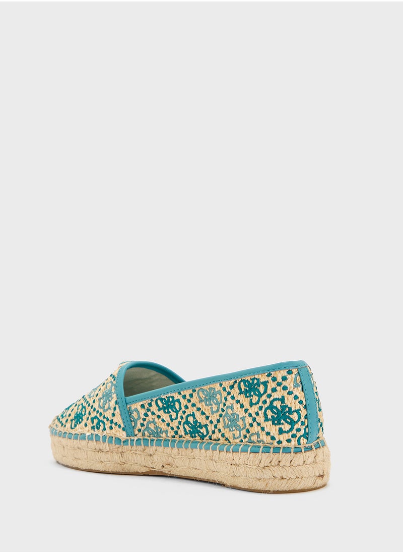 GUESS Logo Detailed Flat Espadrilles  - Image 3