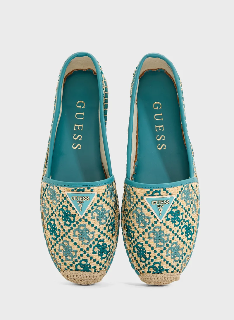 GUESS Logo Detailed Flat Espadrilles
