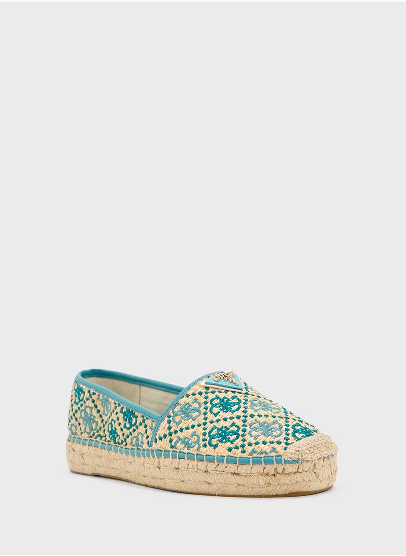 GUESS Logo Detailed Flat Espadrilles  - Image 2