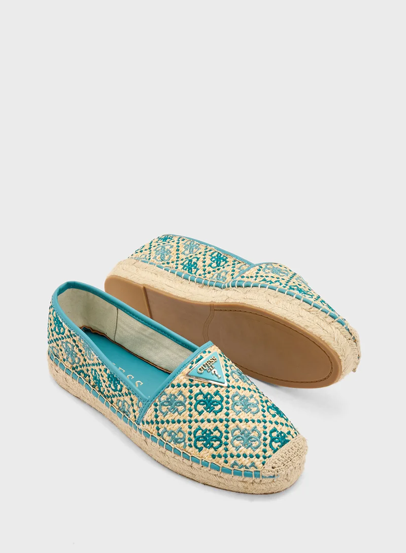 GUESS Logo Detailed Flat Espadrilles