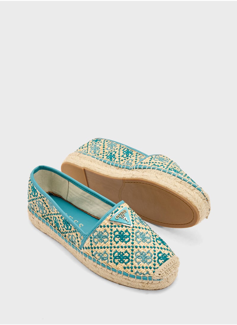 GUESS Logo Detailed Flat Espadrilles  - Image 4