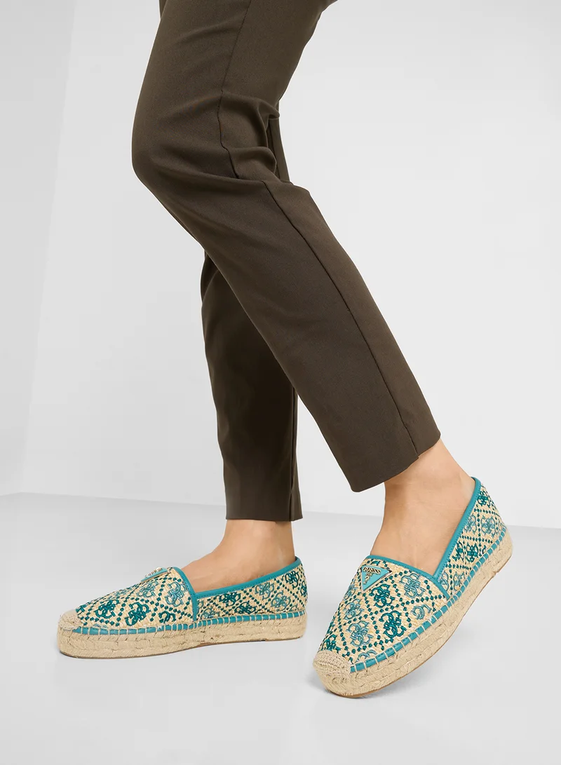 GUESS Logo Detailed Flat Espadrilles