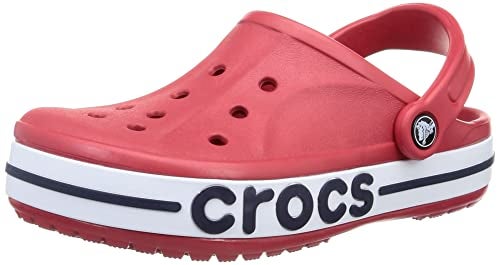 Crocs Unisex-Adult Bayaband Clogs, Pepper/Navy, 9 Men/11 Women - Image 1