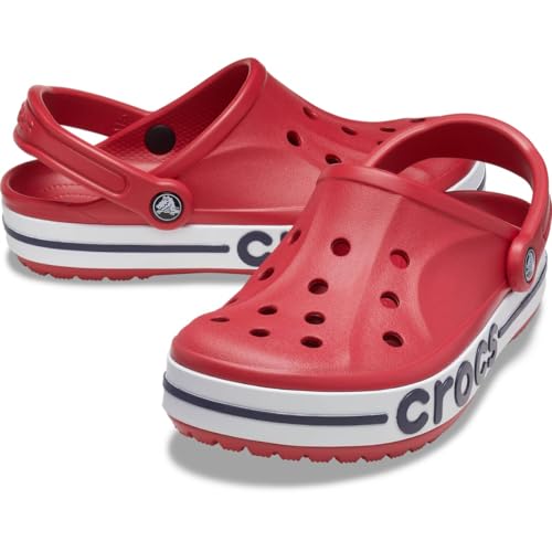 Crocs Unisex-Adult Bayaband Clogs, Pepper/Navy, 9 Men/11 Women - Image 3