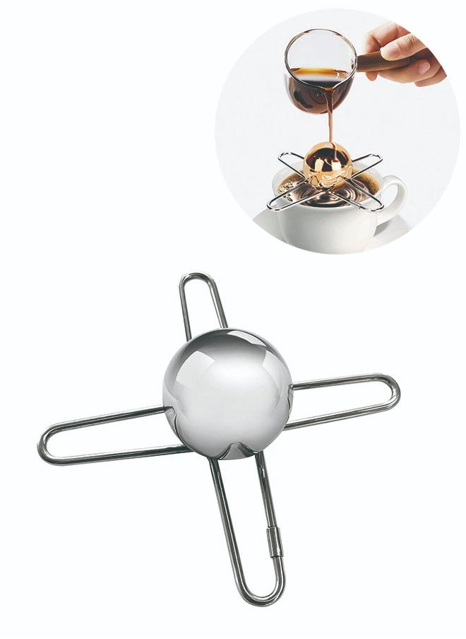 Generic Coffee Cooling Ball,Stainless Steel Reusable Coffee Cooler,Espresso Frozen Ball,Ball Metal Ice Sphere Chilling for Unleashing Original Flavours,Iced Coffee Tool,Iced Coffee Accessories  - Image 1