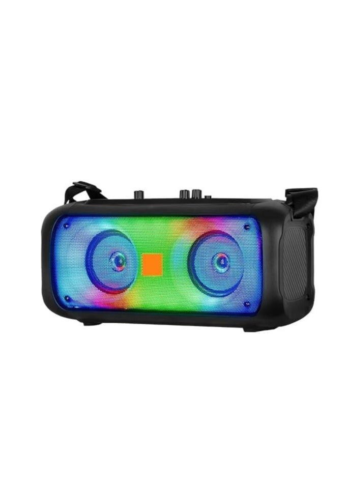 ماركة غير محددة - مكبر صوت بومز بوكس 3 برو، مكبر صوت بلوتوث لاسلكي، مع اضاءة RGB، يدعم الراديو/AUX/USB، مدخل ميكروفون، مقاوم للماء، مع حزام لسهولة الحمل، تصميم انيق وعصري - Image 1