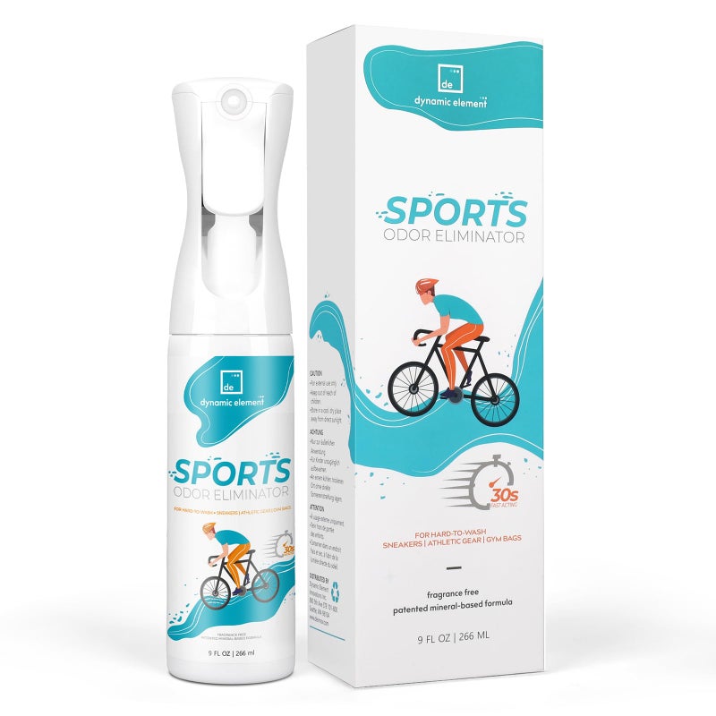 Dynamic Element Sports Odor Eliminator - Unscented Deodorizer Spray for Sneakers, Bowling Shoes, Hockey Gear, Helmets, and Ice Skates - 9 Fl Oz - Image 1